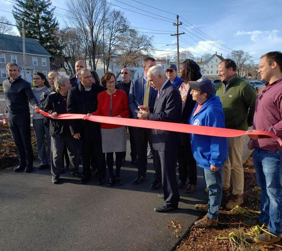 Methuen Rail Trail ribbon cutting