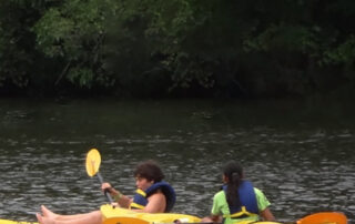 children kayaking on river Green Lawrence Blue Merrimack