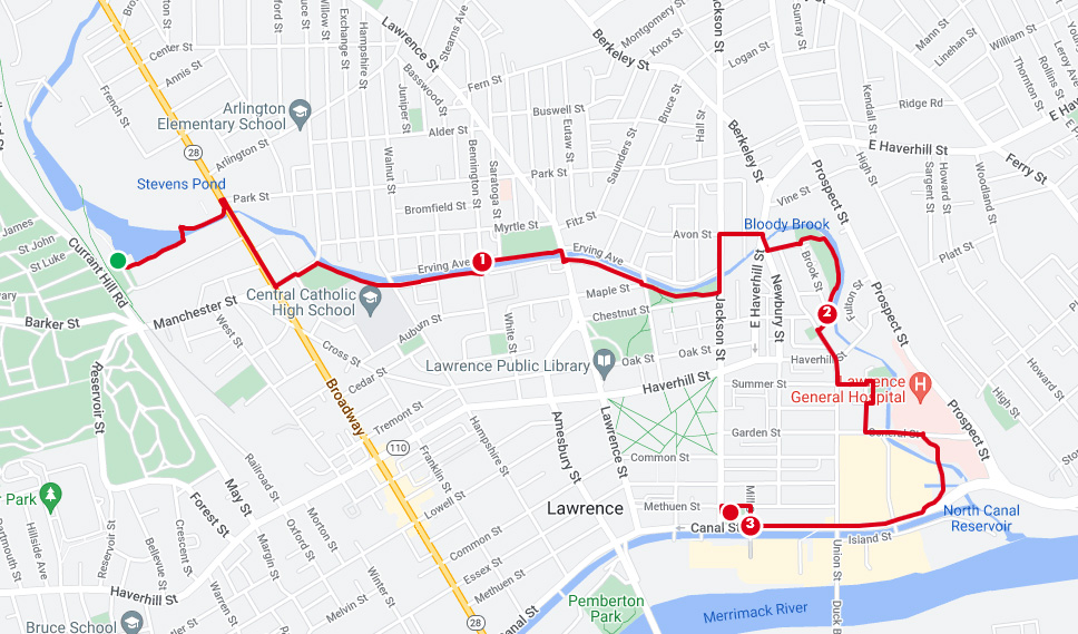 map of greenway 5k